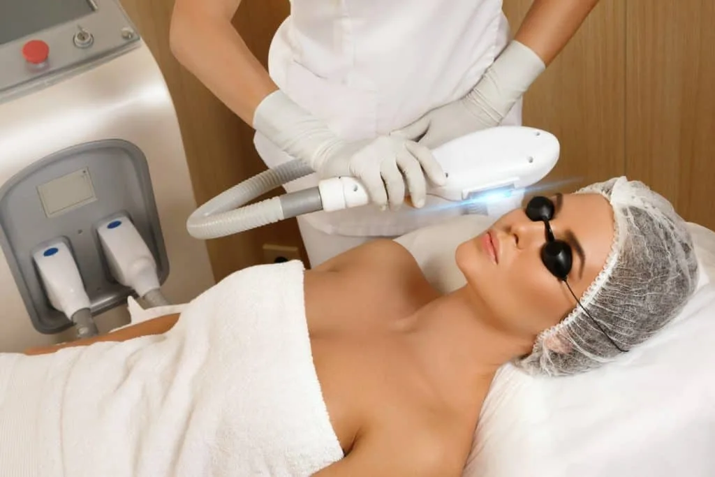 How is an IPL Skin Rejuvenation Treatment Carried Out? 2 Women receiving IPL skin rejuvenation on the face at Health and Wellness Spa